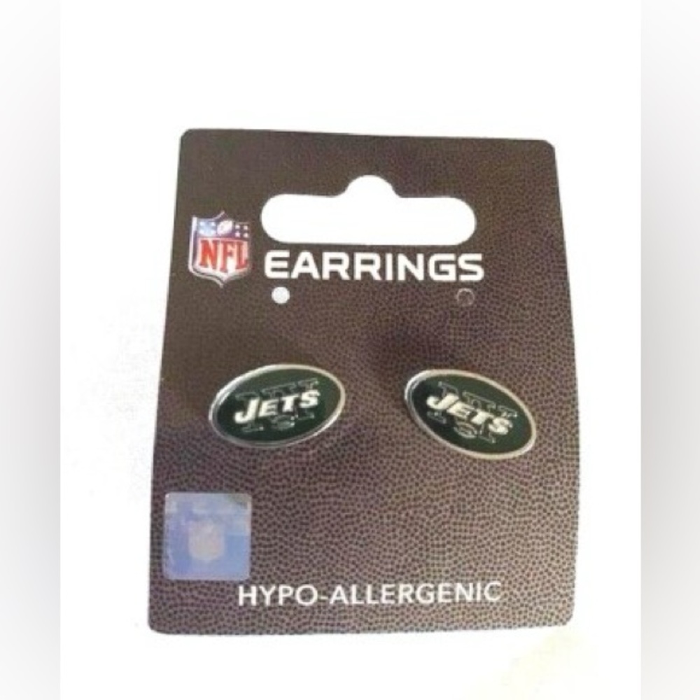 NFL New York Jets stud earrings.